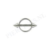 Piercings.nl Tepelpiercing shield spikes M