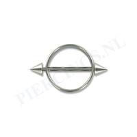 Piercings.nl Tepelpiercing shield spikes XL