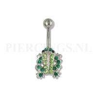Piercings.nl Navelpiercing grote kikker groen