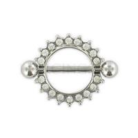 Piercings.nl Tepelpiercing shield 12 mm kristallen