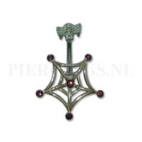 Piercings.nl Navelpiercing spinnenweb paars