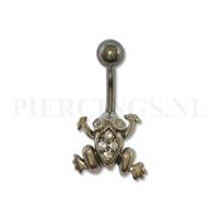 Piercings.nl Navelpiercing sterling zilver kikker
