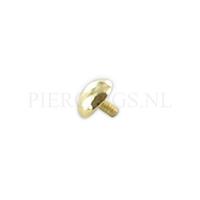 Piercings.nl Dermal goud 14 karaat bal plat