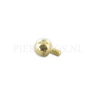 Piercings.nl Dermal goud 14 karaat bal