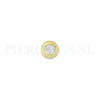Piercings.nl Balletje 1.6 mm goud 14 karaat met kristal