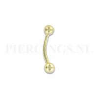Piercings.nl Banana 1.2 mm goud 14 karaat
