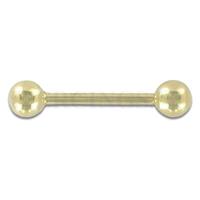 Barbell goud 14 karaat 14 mm