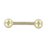 Barbell goud 14 karaat 12 mm