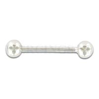 Piercings.nl Barbell wit goud 14 karaat