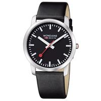 Mondaine Simply Elegant Swiss Railways Herrenuhr in Schwarz A6383035014SBB
