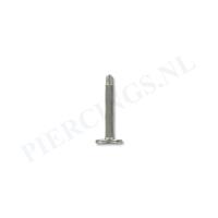 Staafje labret 1.2 mm 6 mm
