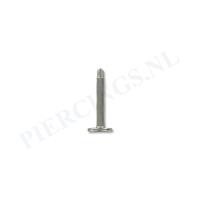 Piercings.nl Staafje labret 1.2 mm 7 mm lengte