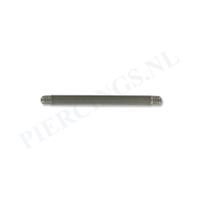 Piercings.nl Staafje barbell titanium 1.6 mm 8 - 24 mm 18 mm