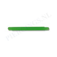 Piercings.nl Staafje barbell flexibel acryl 16 mm geelgroen