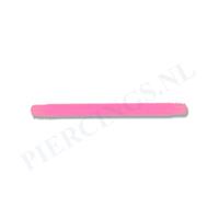 Piercings.nl Staafje barbell flexibel acryl 16 mm roze