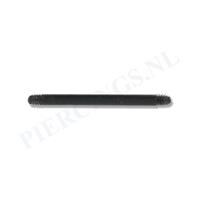 Piercings.nl Staafje barbell flexibel acryl 16 mm zwart