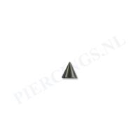 Piercings.nl Spike 1.6 mm zwart 4 mm