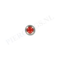 Piercings.nl Balletje BCR 6 mm rood