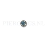 Piercings.nl Balletje 1.2 mm aquamarijn