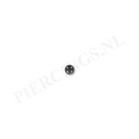 Piercings.nl Balletje 1.2 mm zwart 2.5 mm