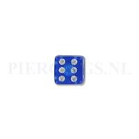 Piercings.nl Balletje acryl 1.6 mm dobbelsteen blauw