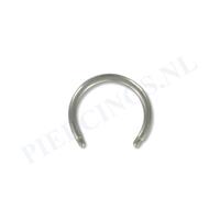 Piercings.nl Staafje circulair barbell titanium 1.2 mm 8 mm