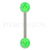 Piercings.nl Tongpiercing acryl glitter groen