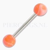 Piercings.nl Tongpiercing acyl marmer oranje