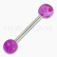 Piercings.nl Tongpiercing acryl marmer paars