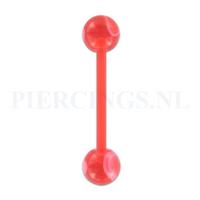 Piercings.nl Tongpiercing flexibel marmer rood
