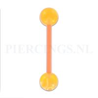 Piercings.nl Tongpiercing flexibel marmer oranje