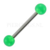 Piercings.nl Tongpiercing acryl UV 5 mm groen