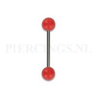 Piercings.nl Tongpiercing acryl bordeaux rood