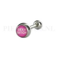 Piercings.nl Tongpiercing logo Sexy Bitch