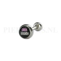 Piercings.nl Tongpiercing logo Pink Inside