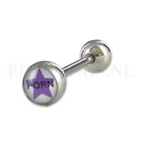 Piercings.nl Tongpiercing logo pornstar 6 mm bal