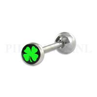 Piercings.nl Tongpiercing logo Klavertje vier 6 mm bal