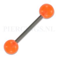 Piercings.nl Tongpiercing acryl transparant oranje