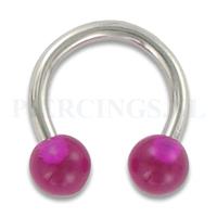 Piercings.nl Circulair barbell 1.6 mm acryl paars