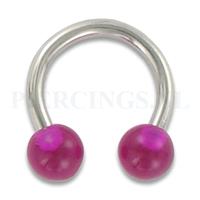 Piercings.nl Circulair barbell 1.6 mm acryl paars