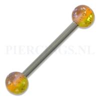 Piercings.nl Tongpiercing acryl glitters oranje