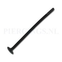 Piercings.nl Staafje labret flexibel 1.6 mm zwart