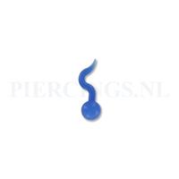 Piercings.nl Tongpiercing tickler visje blauw