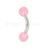 Piercings.nl Banana 1.6 mm 8 mm acryl roze