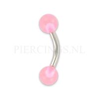 Piercings.nl Banana 1.6 mm 6 mm acryl roze