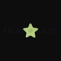 Piercings.nl Tongpiercing tickler ster geel