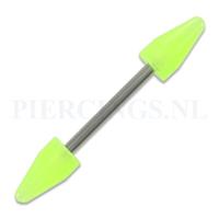 Piercings.nl Barbell acryl cones geel bruis