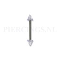 Piercings.nl Barbell acryl spike 1.6 mm glitter