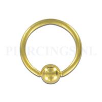 Piercings.nl BCR 1.2 mm x 10 mm goud kleur