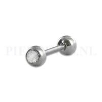 Piercings.nl Tongpiercing met kristal